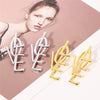Unique Design Imitation Letters Love Geometric Pendant Earrings Jewelry Ladies Metal Simple Personality Jewelry Gifts - Image 3