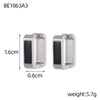 Glamour Jewelry Stainless Steel Dripping Oil Black White Colorful Enamel Hoop Earrings Geometric Enamel Stud Earrings for Women - Image 21