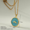 Bohemian Enamel Moon Star Necklace For Women Cute Shell Heart Collars Stainless Steel Long Chain Choker Summer Beach Jewelry - Image 14