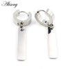 2PCS Stainless Steel Star Cross Snake Spike Skull Sword Blade Chain Feather Spider Dangle Women Men Huggie Hoop Earrings - Image 9