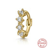 Constellation Zircon Hoop Earring Silver Piercing Unique Design Jewelry Unisex Versatile Earring - Image 13