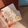 White Acrylic Flower Women's Stud Earrings Folded Florals Korean Sweet Petals Irregular Female Earrings - Image 3
