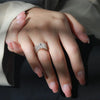 Silver Ring Full of Diamonds and Zircon Open Ring Couple Simple Ring Birthday Party Wedding Jewelry Gift - Image 4