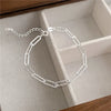 Silver Heart Shaped Necklace Bracelet Set for Women Vintage Korean Blue Crystal Bracelets Jewelry Set Party Jewelry - Image 14