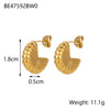 Carlidana Jewelry Stainless Steel Chunky Minimalist Earring Water Drop Hollow Out Minimal Chubby Earrings - Image 8