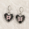Goth Vintage Cute Bowknot Pink Strawberry Heart Star Pendant Earrings Egirl Gothic 2000s Y2K Emo Rave Jewelry Scene Accessories - Image 8