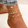 Metal Chain Anklet Set For Women Vintage Ankle Bracelets Female Barefoot on Leg Chain Jewelry Accessories - Image 17
