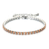 Colorful Cubic Zirconia Stone Tennis Bracelets Silver Plated Stainless Steel Chain Bracelet for Women Bride Jewelry - Image 5