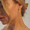 Chic Paper Clip Design Earrings for Women Simple Stlish Piercing Earrings Silver Color/Gold Color Jewelry - Image 4