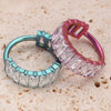 Square Cubic Zirconia Hinged Piercing Clicker for 16G Septum and Ear Styles - Image 3
