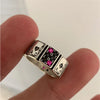 Vintage Lucky Poker Adjustable Open Rings For Women Men Playing Card Finger Stainless Steel Ring Party Jewelry - Image 1
