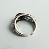 BF Club Silver Ring For Women Jewelry Hollow Leaf Black Stone Vintage Handmade Ring Allergy For Party Birthday Gift - Image 4