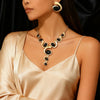 3pcs Elegant Vintage Jewelry Set for Women Sparkling Rhinestones Necklace Shiny Crystal Choker Bridal Wedding Earrings Party - Image 2
