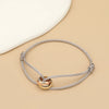Simple Unisex Bracelet 3 Metal Round Circle Accessory Adjustable Men's Rope Bracelet for Women Jewelry Gifts - Image 30