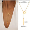 Stainless Steel Lariat Necklace Gold Plated, Dainty Long Necklace Laryered Necklaces For Women Girls, Y Shape Drop Pendant - Image 16