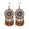 Retro Flower Hollow Round Earring for Women Geometric Gold Color Waterdrop Pendant Jewelry Ethnic Antique Jewelry - Image 14