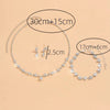 4-Piece Women's Flower Necklace with Earrings and Bracelet Set, Wedding Party Accessories - Image 2