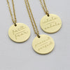Stainless Steel Disc Pendant Necklace with 45 cm Chain and 5 cm Extension - Image 1