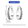 Openwork Leaf Pattern Hoop Earrings with Sculpted Detail - Image 58