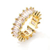 Open Square Ring with Cubic Zirconia Accents in Gold-Tone or Silver-Tone - Image 8