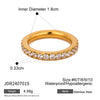 Stainless Steel Zircon Ring Asymmetric Size Double Flap Stackable Ring Women's Jewelry Party Gift - Image 8
