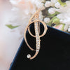 Women Rhinestone Brooch A-Z English Letter Gold Color Metal Pins Crystal Alphabet Jewelry Shirt Clothes Accessories Gift - Image 15