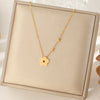 Double-Layer Chain Necklace with Geometric Pendant Options - Image 12