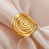 Swirl Spiral Geometric Open Ring Women's Adjustable Stainless Steel Wide Rings Jewelry Valentine Gifts - Image 5