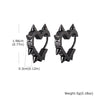 Creative Gothic Punk Rivet Heart Hoop Earrings, Stainless Steel Geometric Piercing Earrings, Unique Cool Jewelry for Party - Image 8