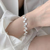 Silver Bracelet Geometric Cube Circle Punk Asymmetric Beaded For Woman Girl Jewelry Gift - Image 3
