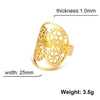 Hollow Open Ring for Men Women Stainless Steel Adjustable Rings Jewelry Friend Lover Gift - Image 13