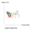 Christmas Enamel Sleigh Car Brooches for Women Unisex Rhinestone Deer Pins Banquet Party Backpack Gifts Jewelry Accessories - Image 9