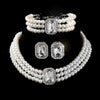 Imitation Gem Pearl Jewelry Set Multi-layer Bead Bead Necklace Earring Necklace Bracelet Set White Pearl Matching Jewelry - Image 8