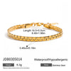 Minimalist Gold Color Plated Stainless Steel Hammer Pattern Geometric Chain Bracelet Heart shaped Hollow out Stackabl - Image 8