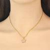 Rhinestone Moon Star Heart Pendant Necklace Stainless Steel Zircon Daily Necklace for Women - Image 6
