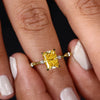Lady Yellow Zirconia Ring Female Engagement Ceremony Jewelry Stylish Bridal Wedding Band Accessories Gift - Image 2