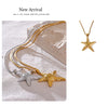 316L Stainless Steel Starfish Pendant Necklace Statement Gold Pvd Plated Individualistic Holiday Jewelry - Image 20
