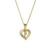 A-Z English Letter Initial Necklace Gold Plated Necklace Micro Setting Zircon Heart Necklace for Women - Image 28