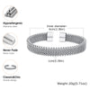 10mm Woven Mesh Stainless Steel Open Bangle for Men Women,Vintage Adjustable Cuff Bracelets - Image 4