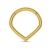 Hinged Heart Nose Hoop in 8 mm or 10 mm Sizes with Gold-Tone or Silver-Tone Choices - Image 9