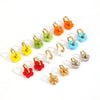 Colorful Small Flower Stainless Steel Charms Earring Gold Plated Circle Ear Buckle Hoop Earrings Jewelry for Women - Image 3