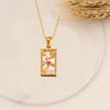 Zirconia Tarot Card Necklace Classic Tarot Queen Lover Magician Moon Wealth Amulet Stainless Steel Jewelry - Image 9