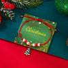 Christmas Bracelet Rhinestone Tree Snowflake Snowman Deer Soft Clay Beads Green Red Braided Rope Bangle For Women Men Jewelry - Image 1