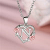 Cute Female A-Z Letter Flower Pendant Necklace Silver Color Wedding Jewelry Gift For Women - Image 19
