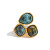 Stainless Steel Colorful K9 Crystal Open Adjustable Ring Golden Pvd Plated Finger Jewelry - Image 11