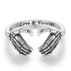 Clover Adjustable Ring Silver Rotating Cherry Blossom Flower Open Rings For Women Wedding Jewelry Gift - Image 15