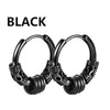 1 Pairs Punk Stainless Steel Stud Earrings Black Earrings Set For Men Women Vintage Hip Hop Piercing Ear Jewelry Accessories - Image 26