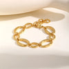 Distinctive Elliptical Bracelet for Women,Hand-made Chain Stainless Steel Bracelets, Jewelry Gift - Image 5