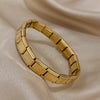 Chic Gold Color Simple 316L Stainless Steel Bangles Bracelets for Women Charm Zircon Jewelry Gift - Image 11