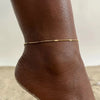 Women's Dainty Squashed Snake Chain Anklets Jewelry, Gold Color Stainless Steel Minimalist Anklet - Image 7